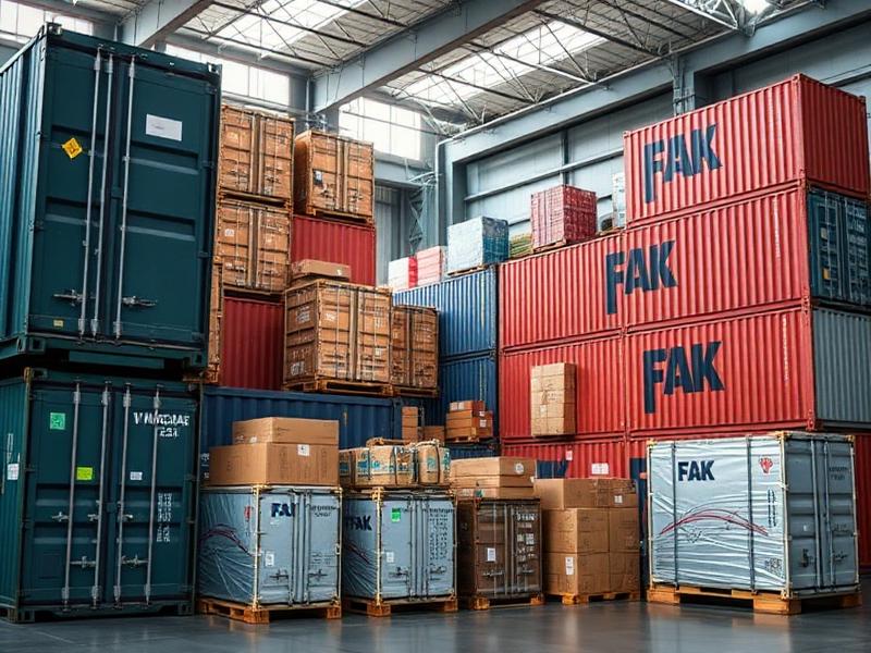 Mixed cargo and freight containers with FAK shipping services