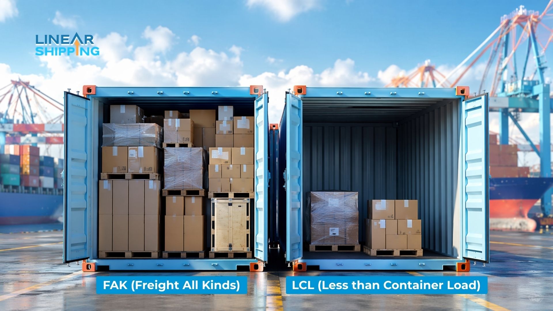 FAK vs LCL shipping comparison – Linear Shipping Inc.