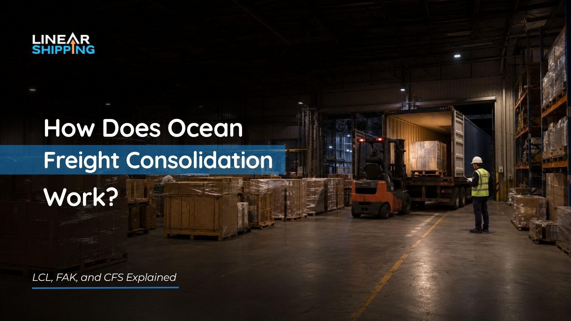 How ocean freight consolidation works — LCL, FAK, and CFS explained