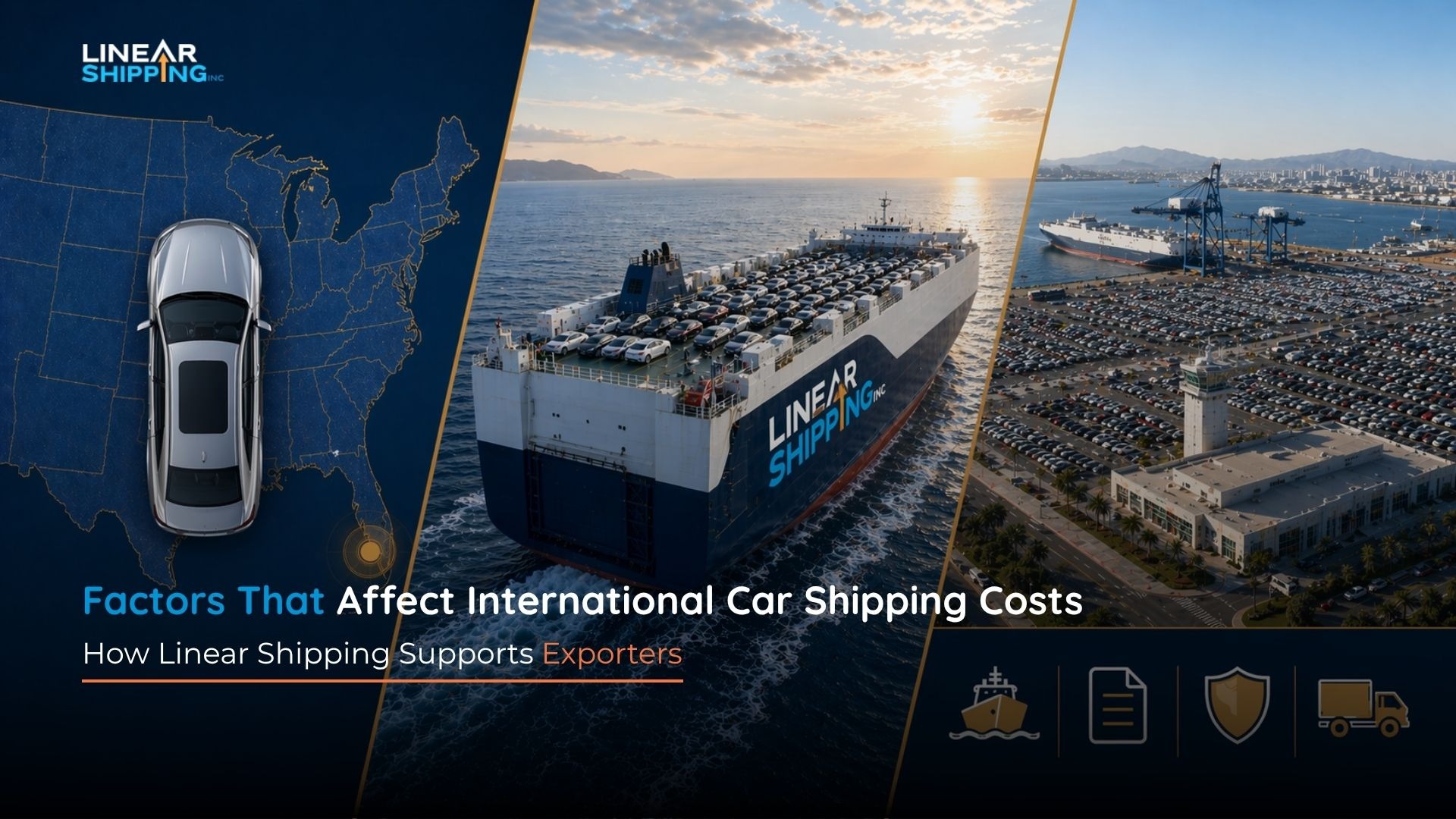 Factors that affect international car shipping costs ? Linear Shipping Inc.