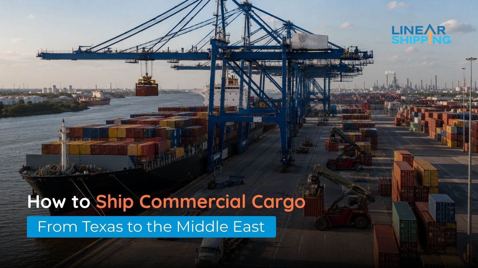How to ship commercial cargo from Texas to the Middle East
